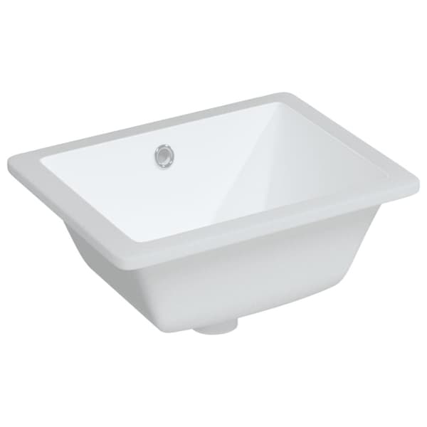 badeværelsesvask 39x30x18,5 cm rektangulær keramisk hvid