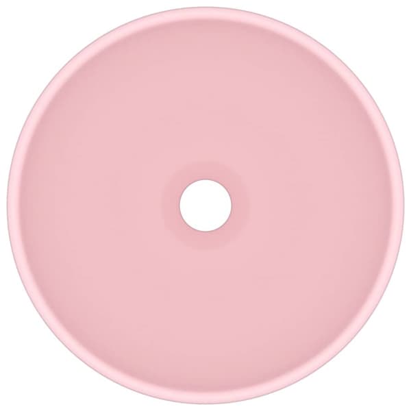 Ylellinen pesuallas pyöreä matta pinkki 32,5x14 cm keraami
