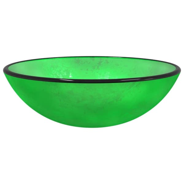 håndvask 42x14 cm hærdet glas grøn