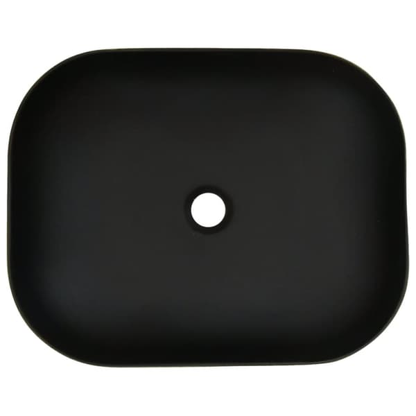 håndvask til bord 48x37,5x13,5 cm rektangulær keramik grå sort