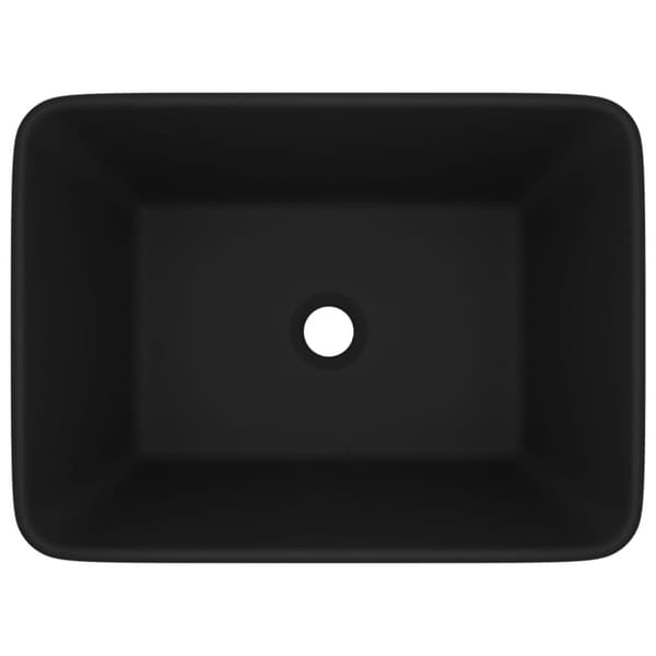 luksushåndvask 41x30x12 cm keramik mat sort