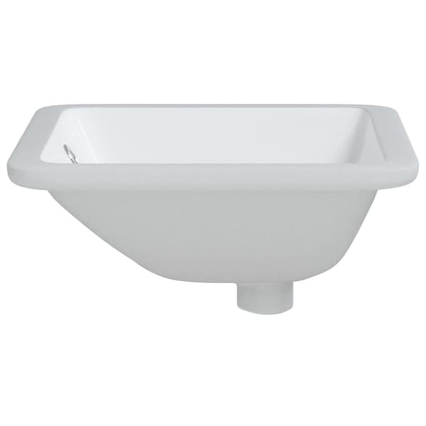 badeværelsesvask 36,5x32x15,5 cm rektangulær keramisk hvid