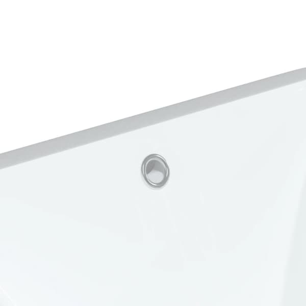 badeværelsesvask 36,5x32x15,5 cm rektangulær keramisk hvid