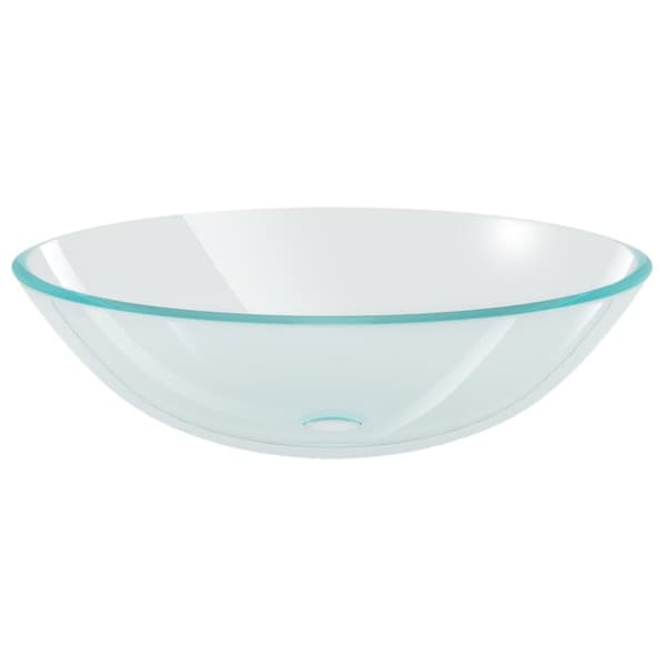 håndvask i hærdet glas 42 cm transparent