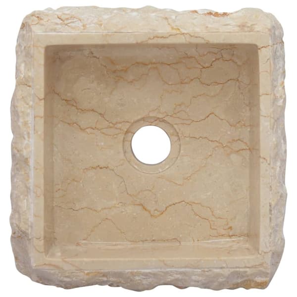 håndvask 30x30x13 cm marmor cremefarvet