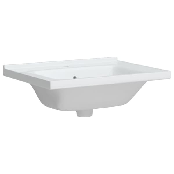 badeværelsesvask 61x48x19,5 cm rektangulær keramisk hvid