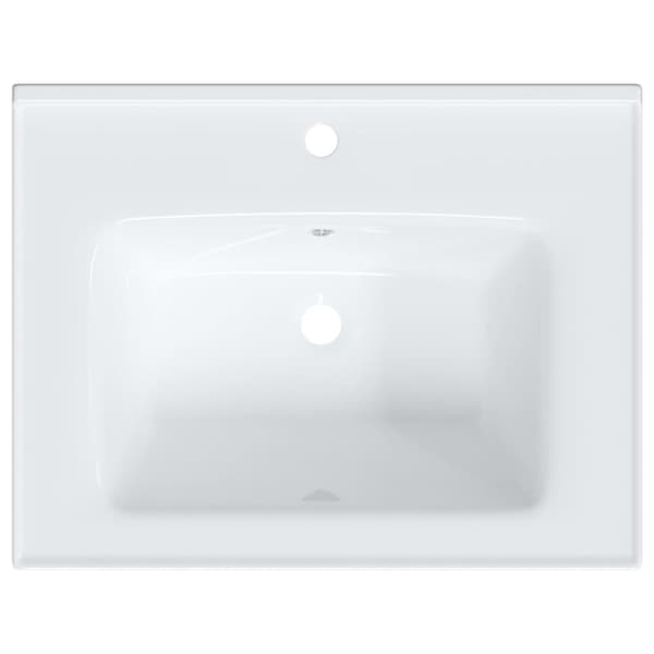 badeværelsesvask 61x48x19,5 cm rektangulær keramisk hvid