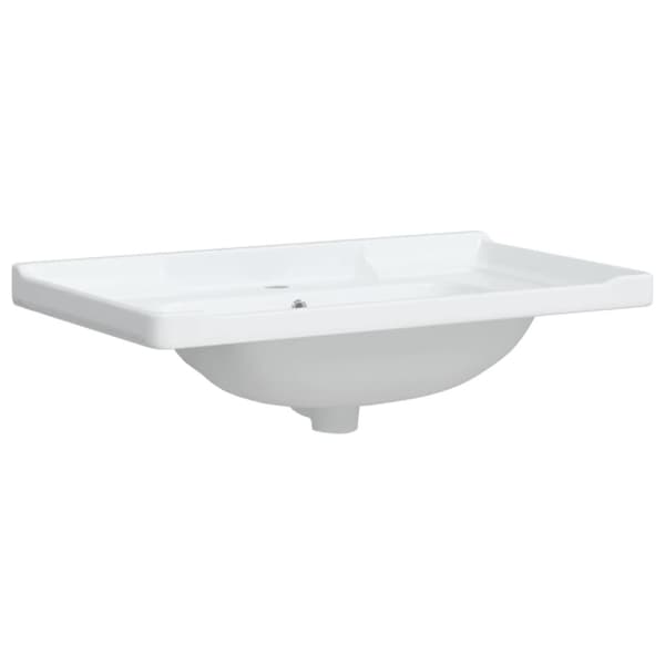 badeværelsesvask 81x48x23 cm rektangulær keramisk hvid