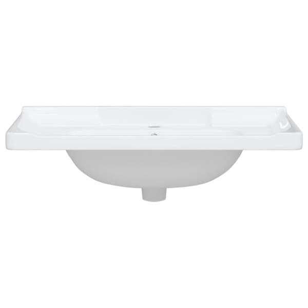 badeværelsesvask 81x48x23 cm rektangulær keramisk hvid