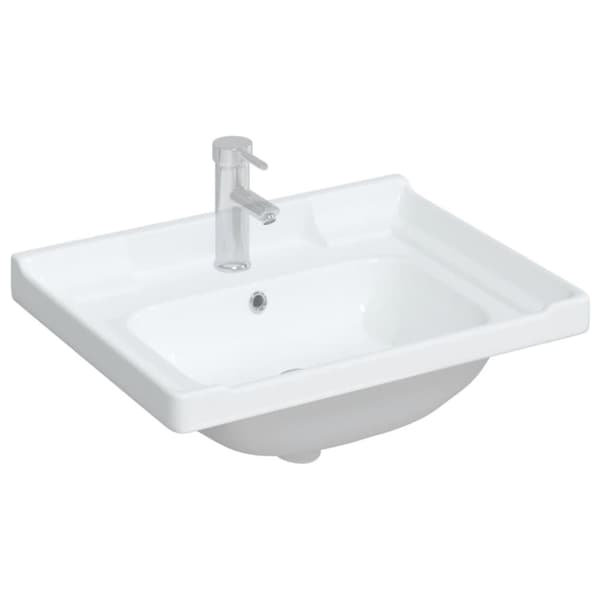 badeværelsesvask 61x48x23 cm rektangulær keramisk hvid