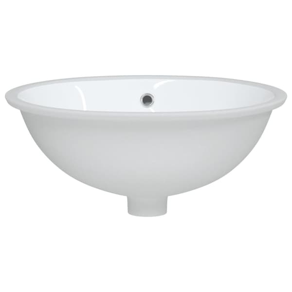 badeværelsesvask 47x39x21 cm oval keramisk hvid