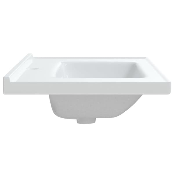 badeværelsesvask 71x48x19,5 cm rektangulær keramisk hvid