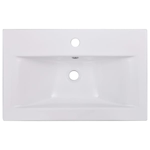 indbygget håndvask 61x39,5x18,5 cm keramisk hvid