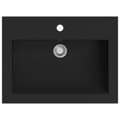 Miniatyrbillede 2 af 8: håndvask 600x450x120 mm granit sort
