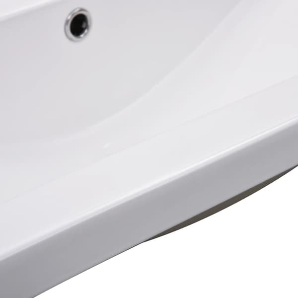 indbygget håndvask 91x39,5x18,5 cm keramisk hvid