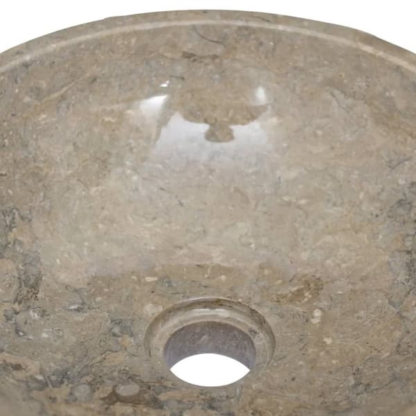 håndvask Ø40x12 cm marmor grå