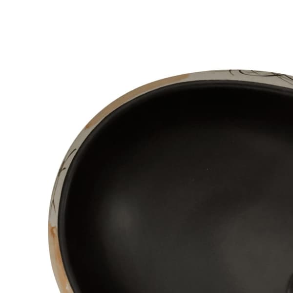 håndvask til bordplade 59x40x15 cm oval keramik flerfarvet