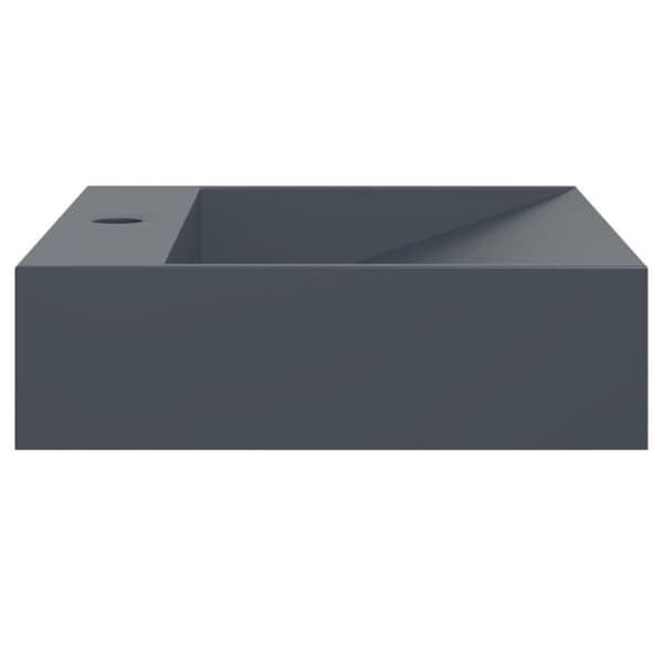 vidaXL Servant 50x38x11 cm mineralstøpt/marmorstøpt antrasitt