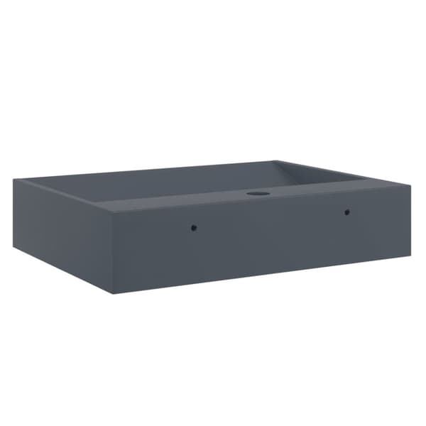 vidaXL Servant 50x38x11 cm mineralstøpt/marmorstøpt antrasitt