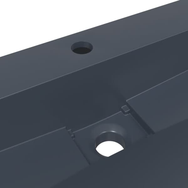 vidaXL Servant 50x38x11 cm mineralstøpt/marmorstøpt antrasitt