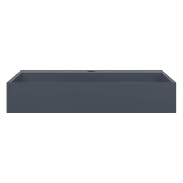 vidaXL Handfat 60x38x11 cm mineralgjuten/marmor antracit