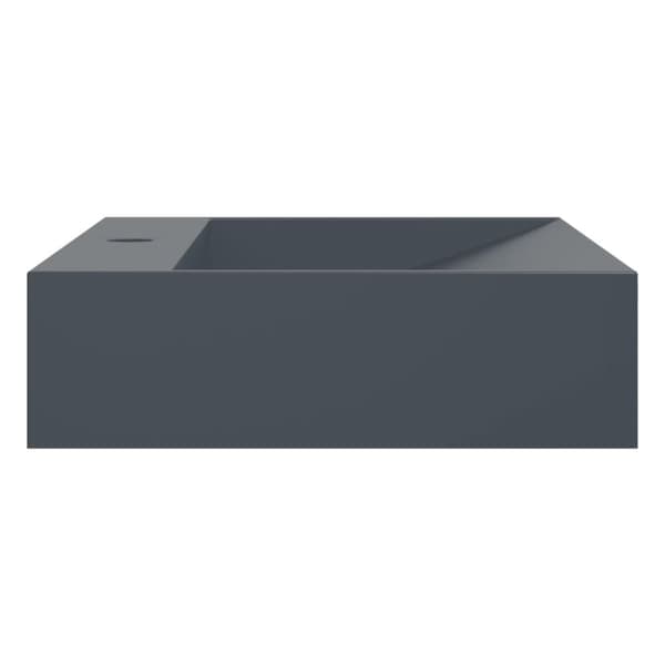 vidaXL Handfat 60x38x11 cm mineralgjuten/marmor antracit