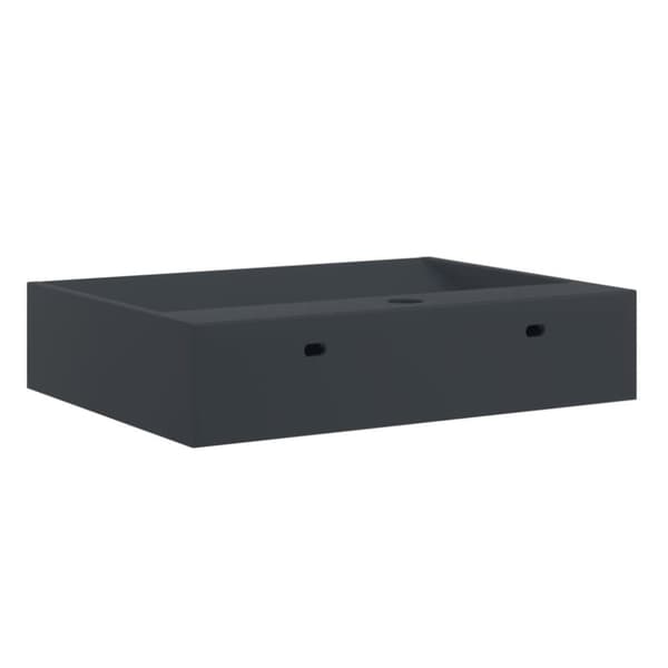 vidaXL Handfat 60x38x11 cm mineralgjuten/marmor antracit