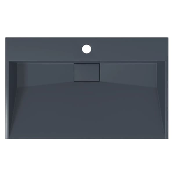 vidaXL Handfat 60x38x11 cm mineralgjuten/marmor antracit