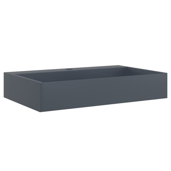 vidaXL Handfat 60x38x11 cm mineralgjuten/marmor antracit