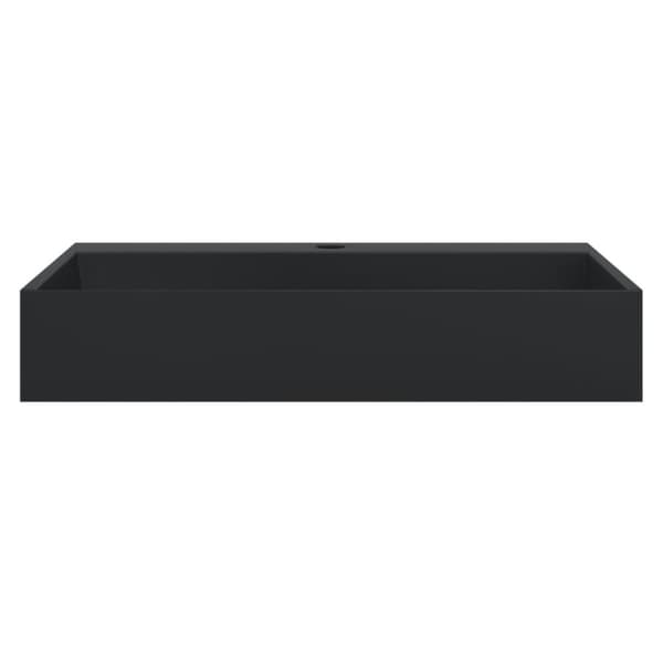vidaXL Servant 60x38x11 cm mineralstøpt/marmorstøpt svart