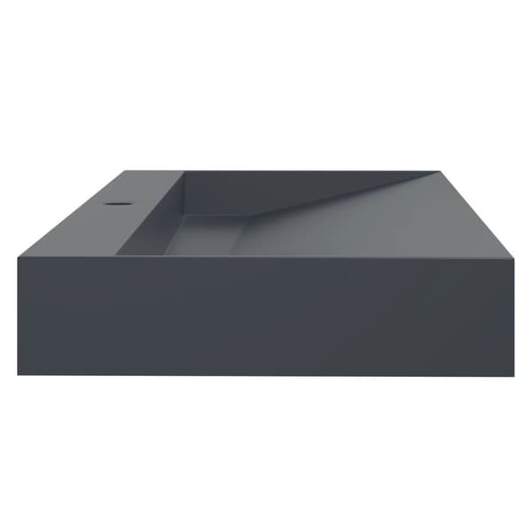 vidaXL Handfat 120x46x11 cm mineralgjuten/marmor antracit