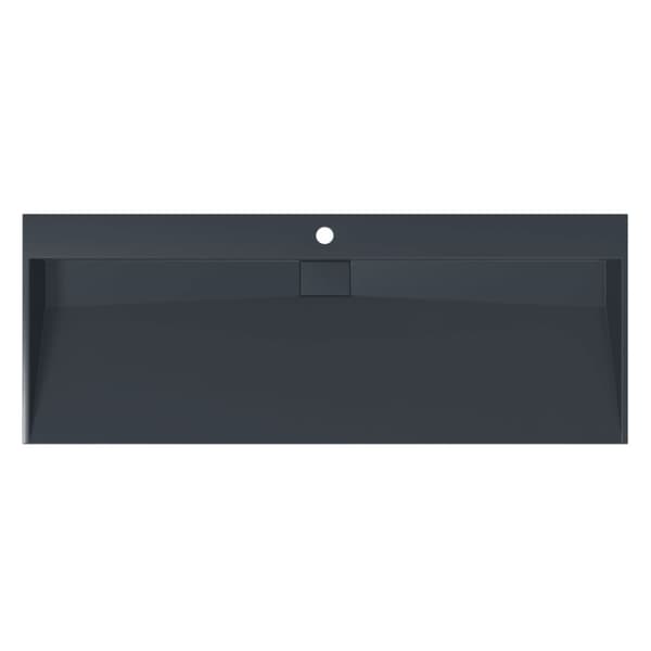 vidaXL Handfat 120x46x11 cm mineralgjuten/marmor antracit