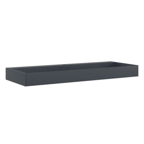 vidaXL Handfat 120x46x11 cm mineralgjuten/marmor antracit