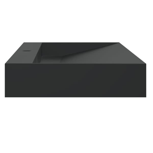 vidaXL håndvask 120x46x11 cm mineralstøbt/marmorstøbt matsort