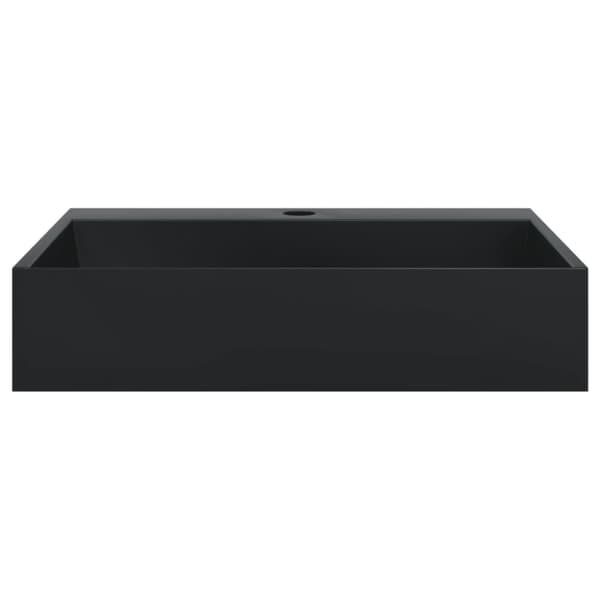vidaXL håndvask 50x38x11 cm mineralstøbt/marmorstøbt matsort