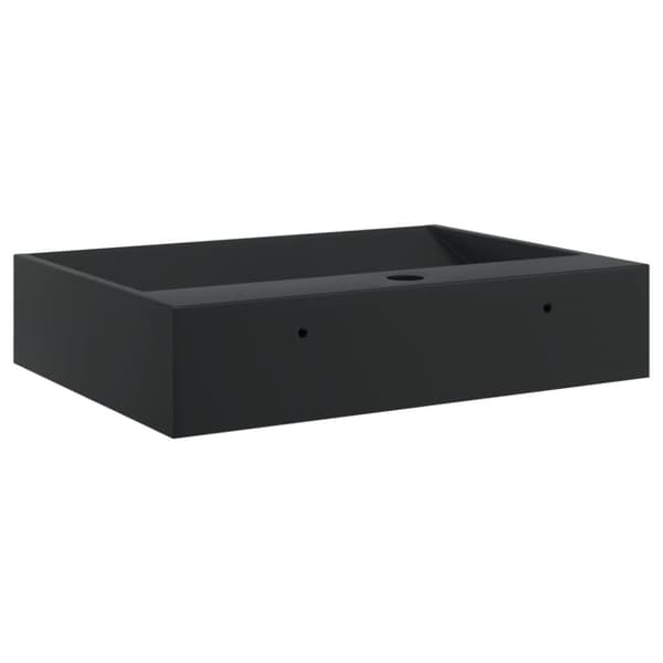 vidaXL håndvask 50x38x11 cm mineralstøbt/marmorstøbt matsort