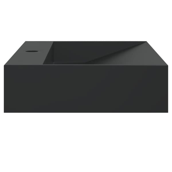 vidaXL håndvask 60x38x11 cm mineralstøbt/marmorstøbt matsort