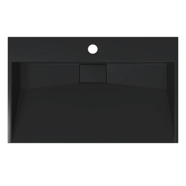 vidaXL håndvask 60x38x11 cm mineralstøbt/marmorstøbt matsort