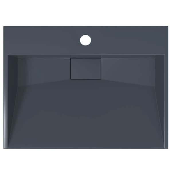 vidaXL håndvask 50x38x11 cm mineralstøbt/marmorstøbt antracitgrå