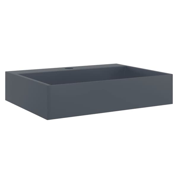 vidaXL håndvask 50x38x11 cm mineralstøbt/marmorstøbt antracitgrå