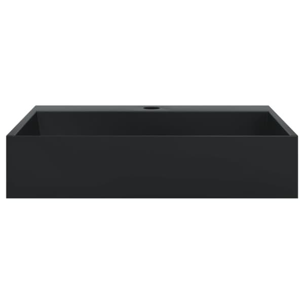 håndvask 50x38x11 cm mineralstøbt/marmorstøbt matsort