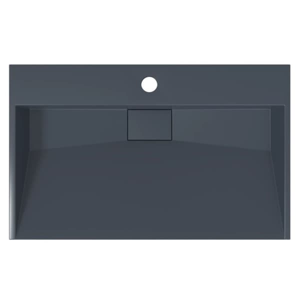 håndvask 60 x 38 x 11 cm mineralstøbt/marmorstøbt antracitgrå