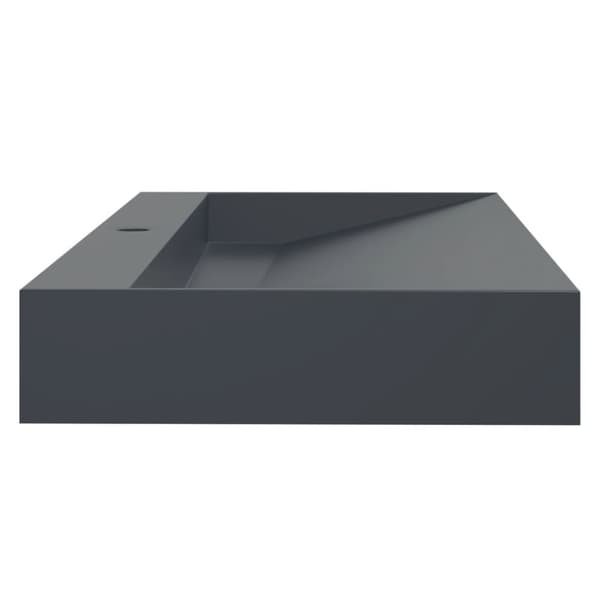 håndvask 120 x 46 x 11 cm mineralstøbt/marmorstøbt antracitgrå