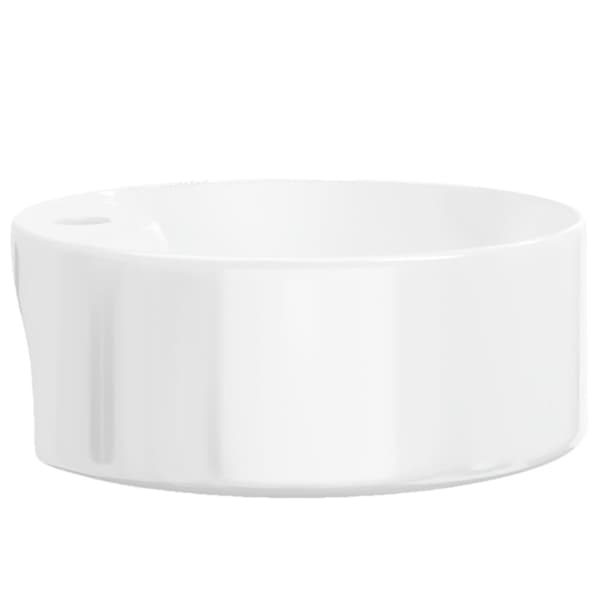 håndvask 40x14,5 cm keramik rund hvid