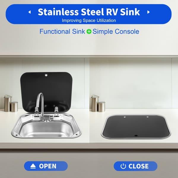 RV Vask Kit, Kompakt Størrelse, Holdbare Materialer, Multifunktionel Konsol