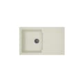Miniatyrbillede 2 af 2: STRADOUR Indbygget vask 1 kumme + 1 afløbsbakke Aloa - Resin - 81 x 50 cm - Hvid