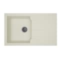 Miniatyrbillede 1 af 2: STRADOUR Indbygget vask 1 kumme + 1 afløbsbakke Aloa - Resin - 81 x 50 cm - Hvid