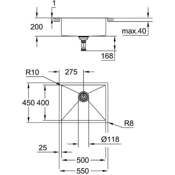 GROHE K700 rustfri stålvask 31726SD0