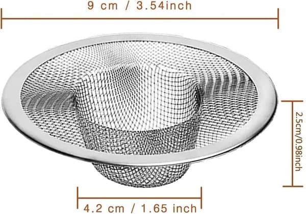 Lollanda 4-pack rostfria silar – Silkorg / Diskhopropp för vask, badkar och dusch