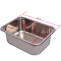 Miniatyrbillede 2 af 4: RV Square Rustfrit Stål Vask, Kompakt Design, Letvægts, Inkluderer Skærebræt